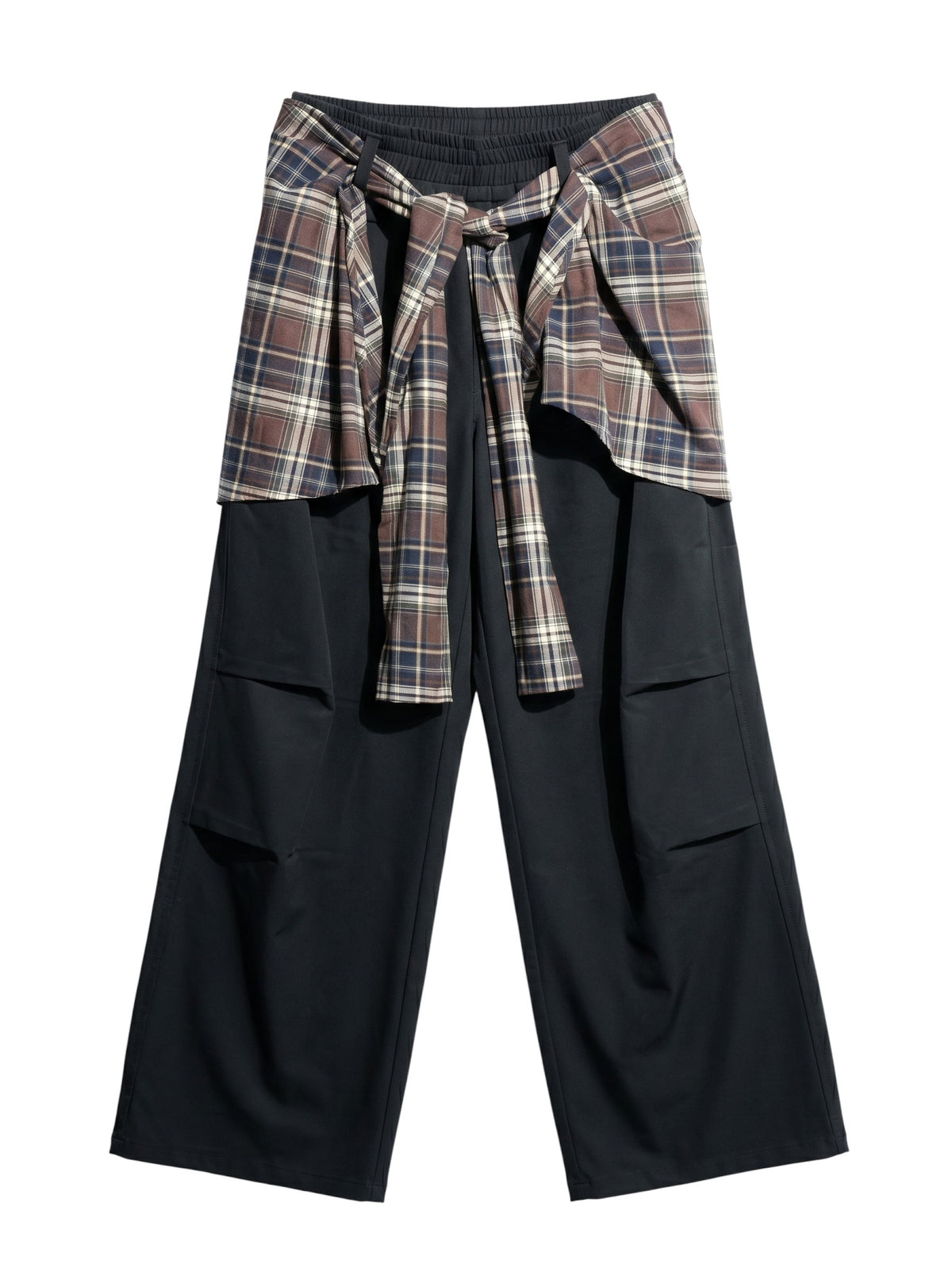 Insadong Plaid Overskirt Pants