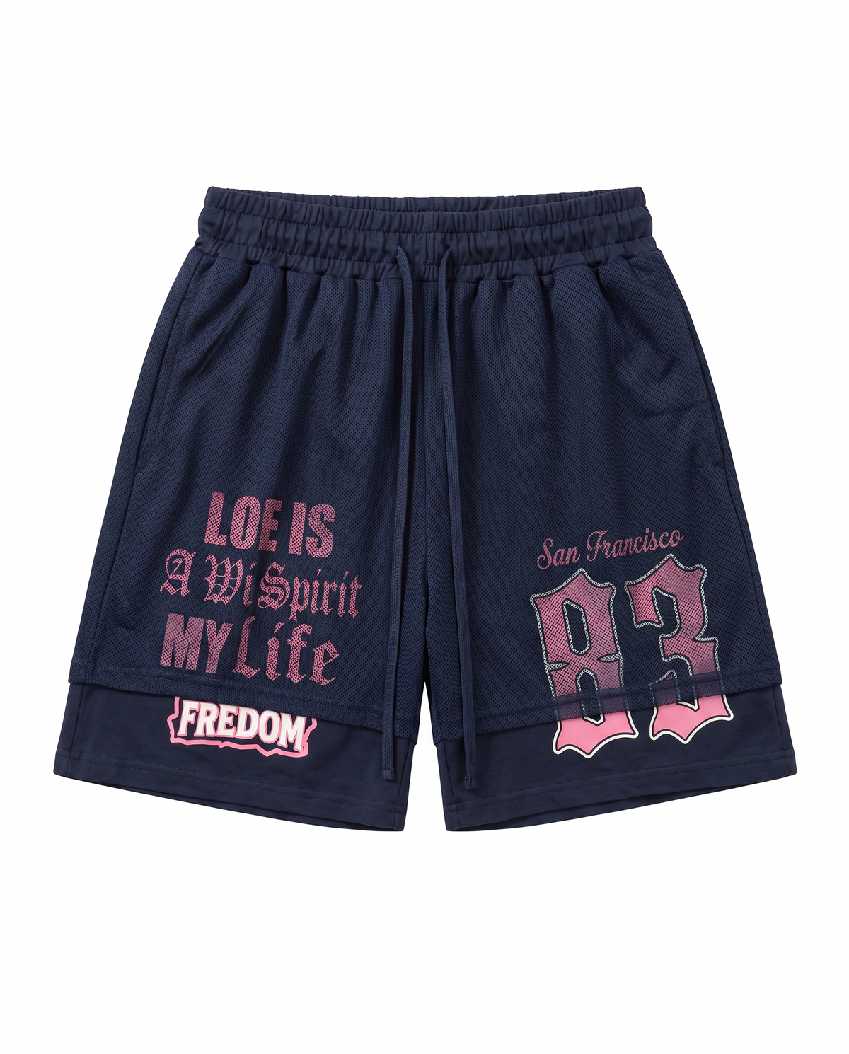 Ura-Hara Double-Layer Mesh Shorts