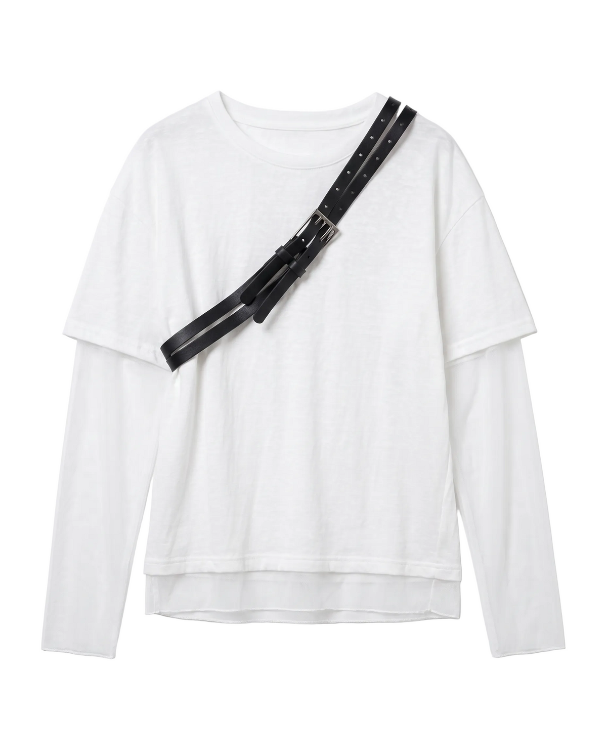 Songshan Belted Double-Sleeve Layered Tee