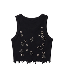 Hongdae Distressed Safety Pin Tank