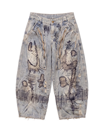 Osu Scribble Deconstructed Baggy Denim