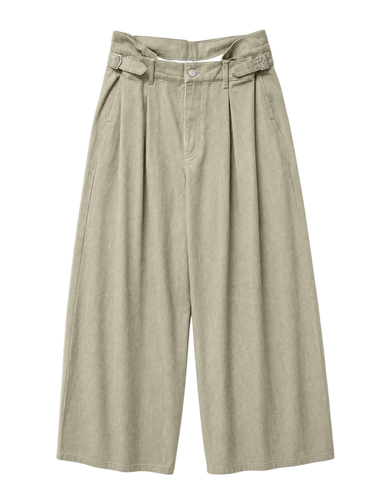 Shibuya Double-Belted Pleated Wide Pants
