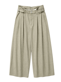 Shibuya Double-Belted Pleated Wide Pants