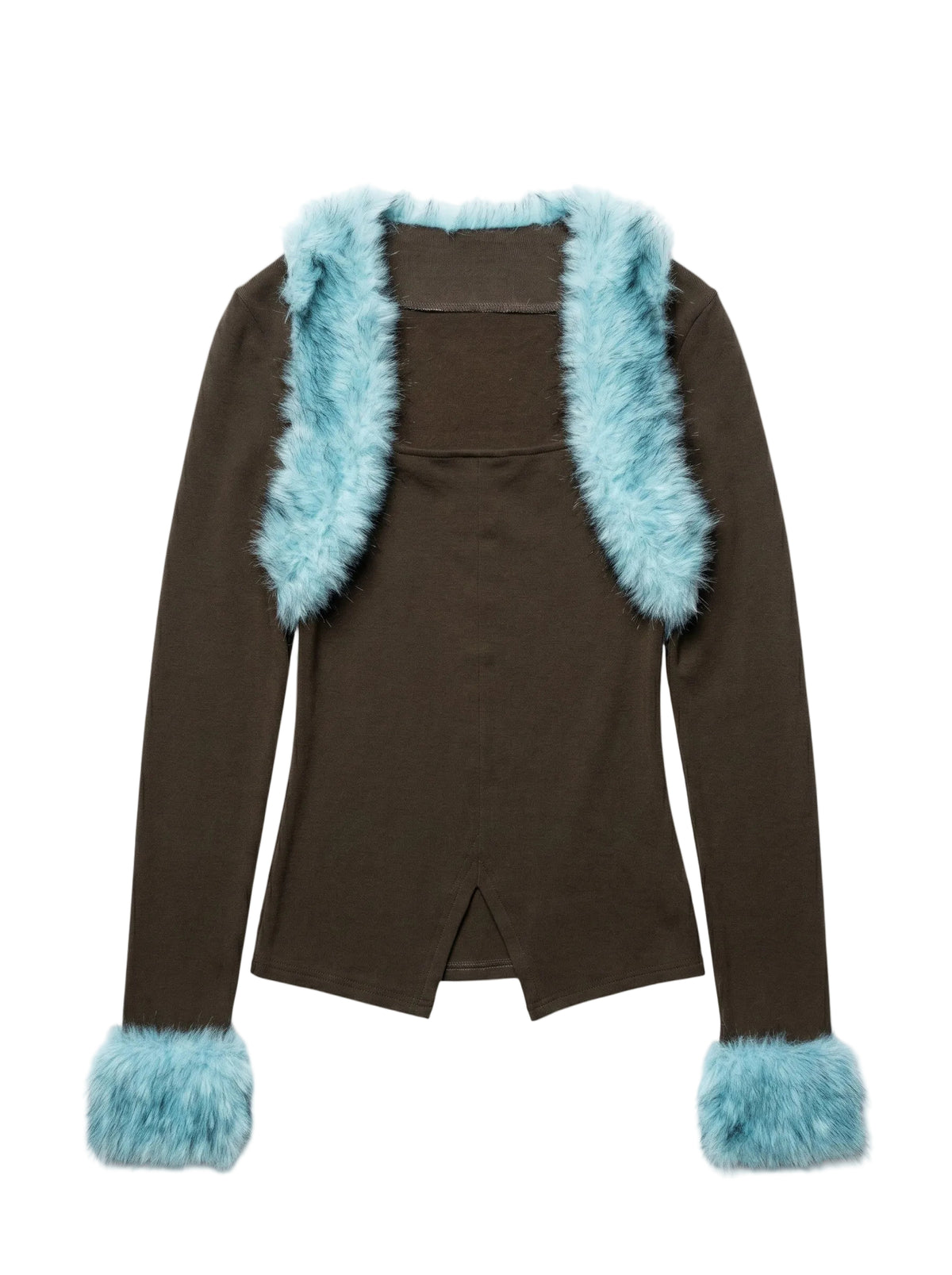 Gyaru Fur-Trim Sweater