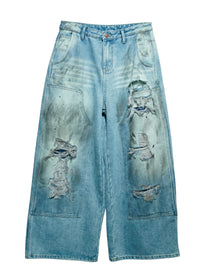 Yeonnam Mud-Wash Distressed Jeans