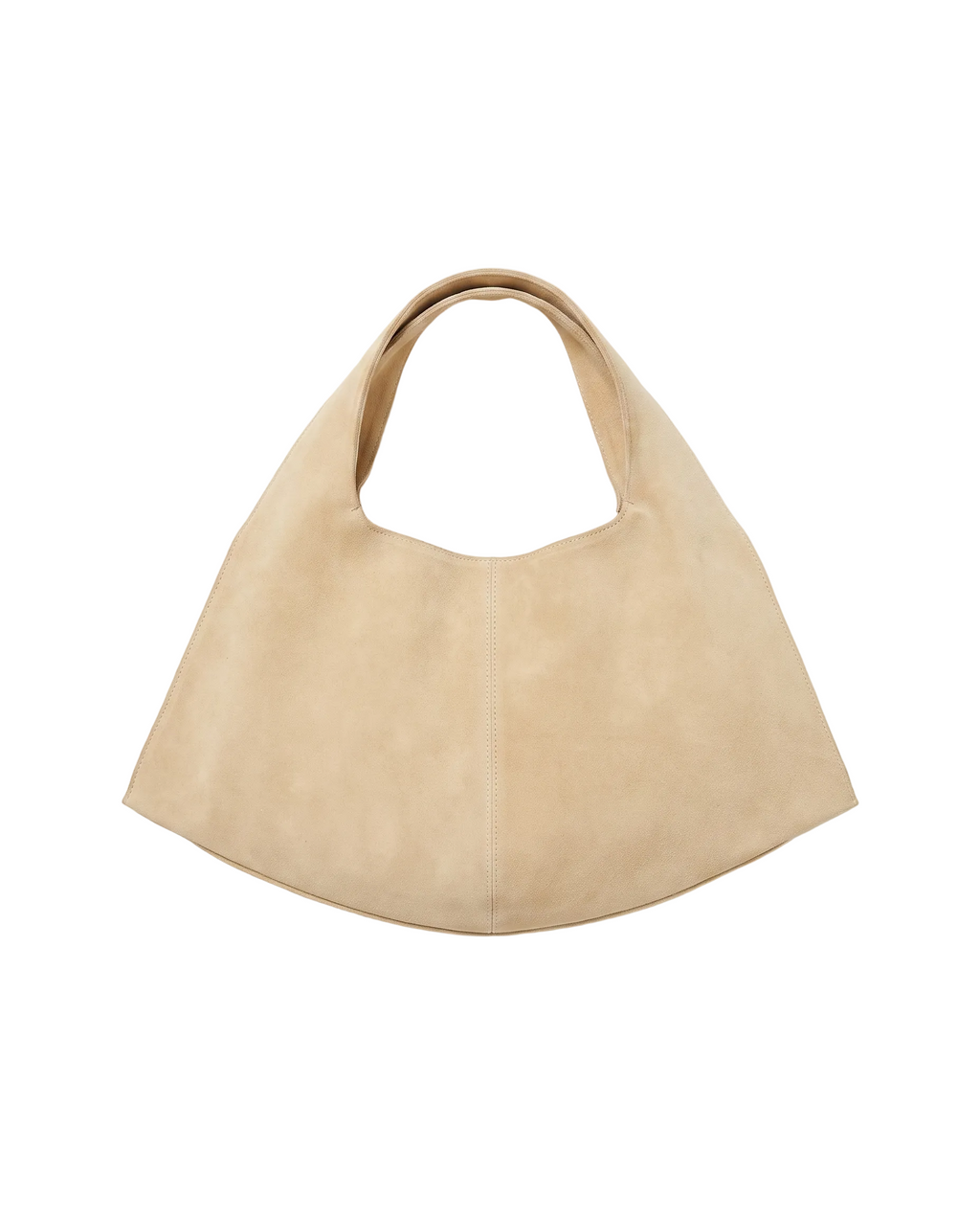 Asymmetric Suede Hobo Bag