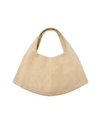 Asymmetric Suede Hobo Bag
