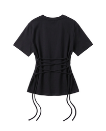 Aoyama Lace-Up Corset Tee