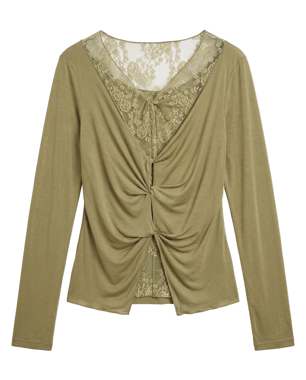 Garosu-gil Twisted Lace Layered Top