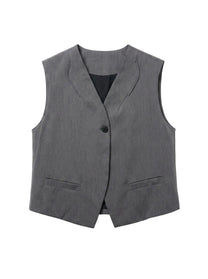 Minimalist Tailored V-Neck Vest