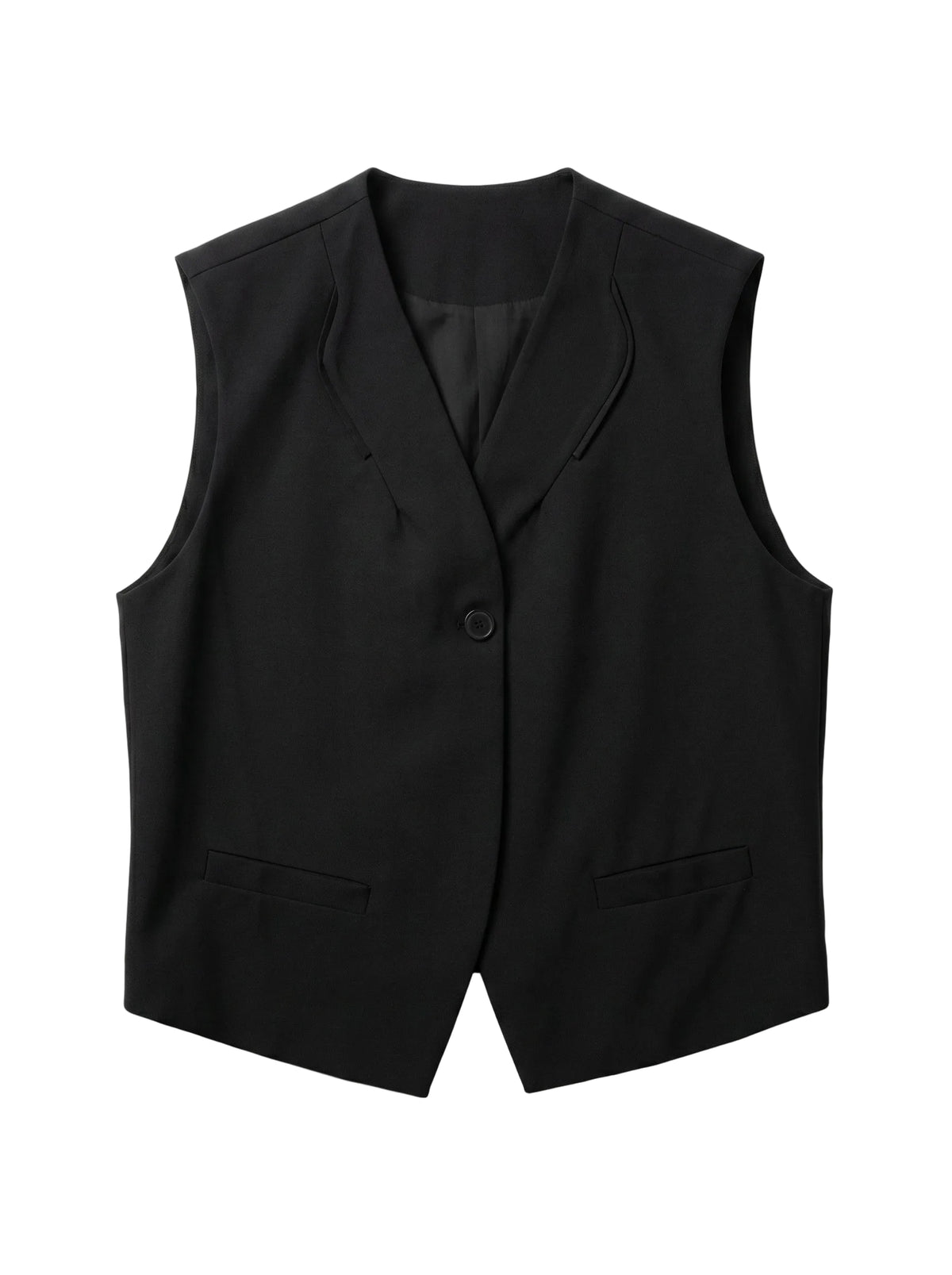 Minimalist Tailored V-Neck Vest