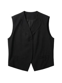 Minimalist Tailored V-Neck Vest