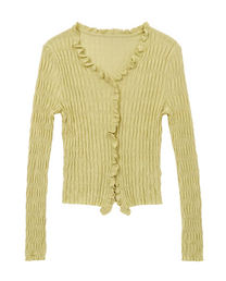 Nakameguro Textured Ruffle Top