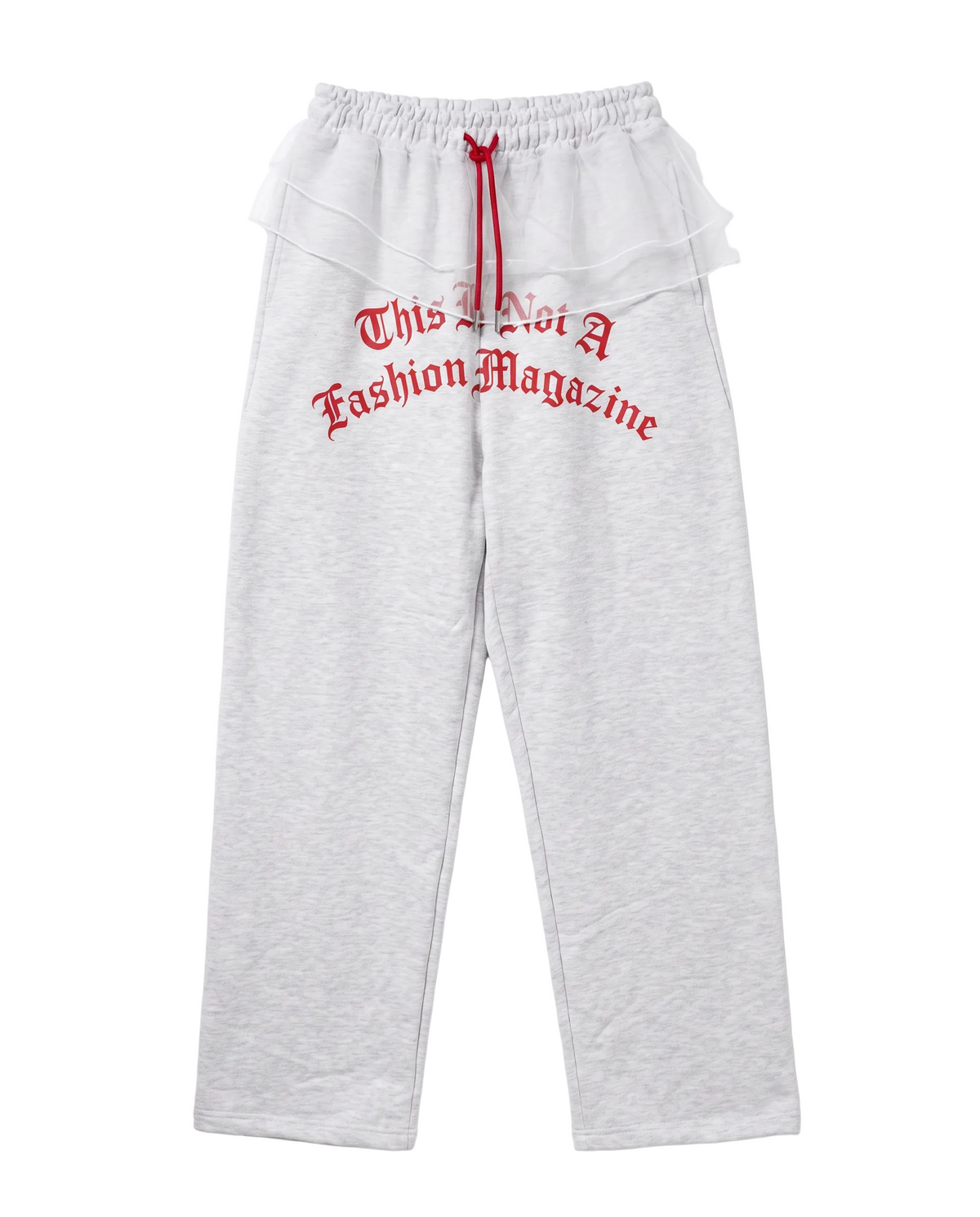 Shimokitazawa Tulle-Trimmed Graphic Sweatpants