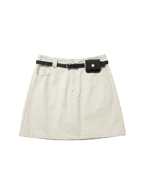 Ewha Belted A-Line Skirt