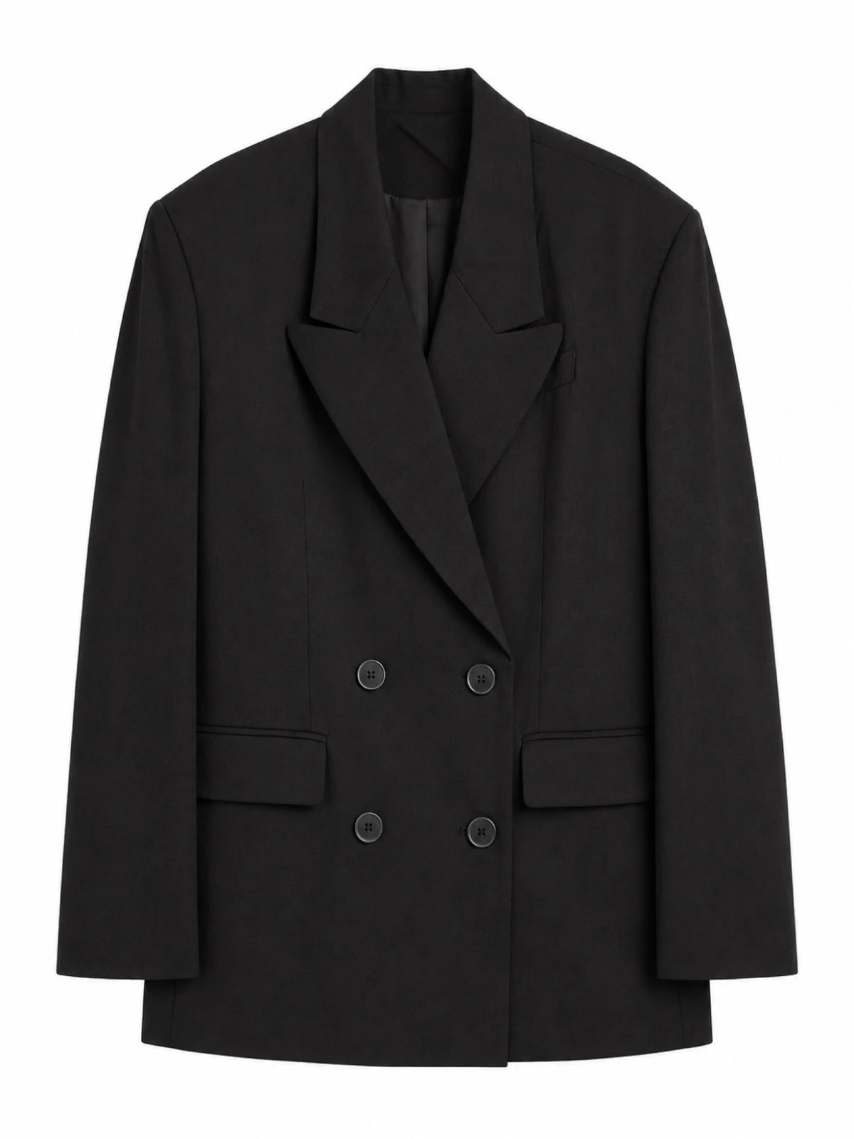 Gangnam Oversized Double-Breasted Blazer - Negro