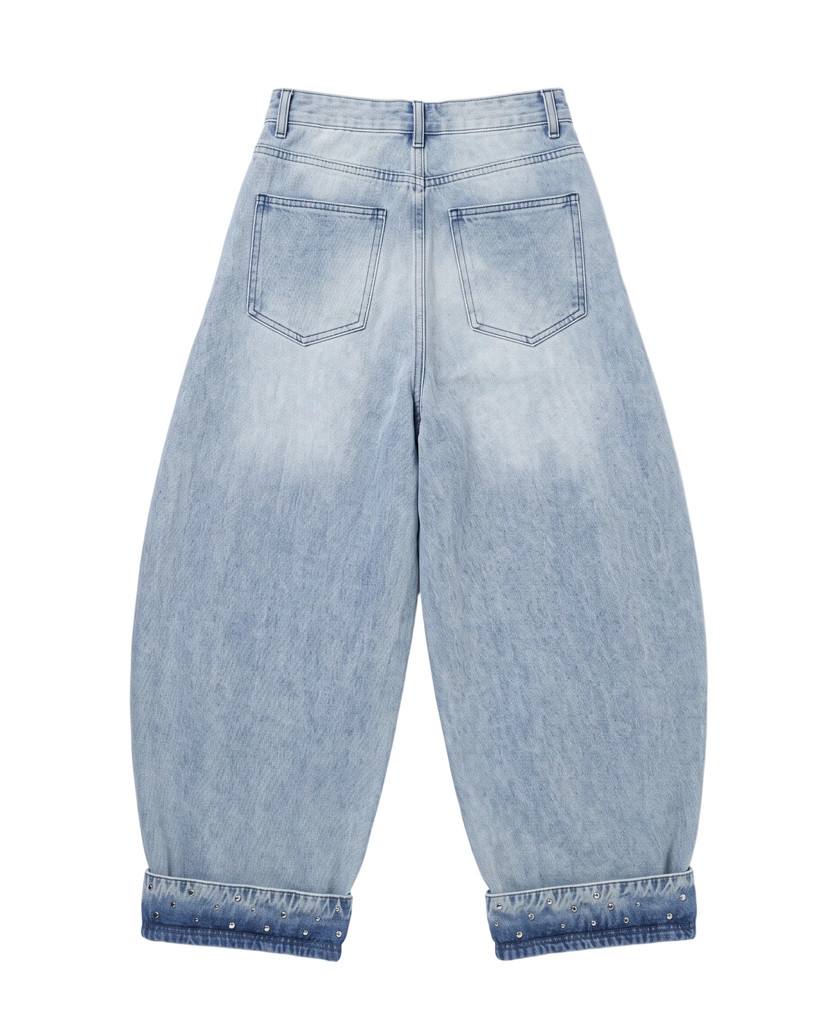 Oversized Curved Balloon Denim